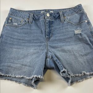 Seven 7 Distressed Denim Shorts Women’s Size 8 Raw Hem Cutoff Jean Shorts
